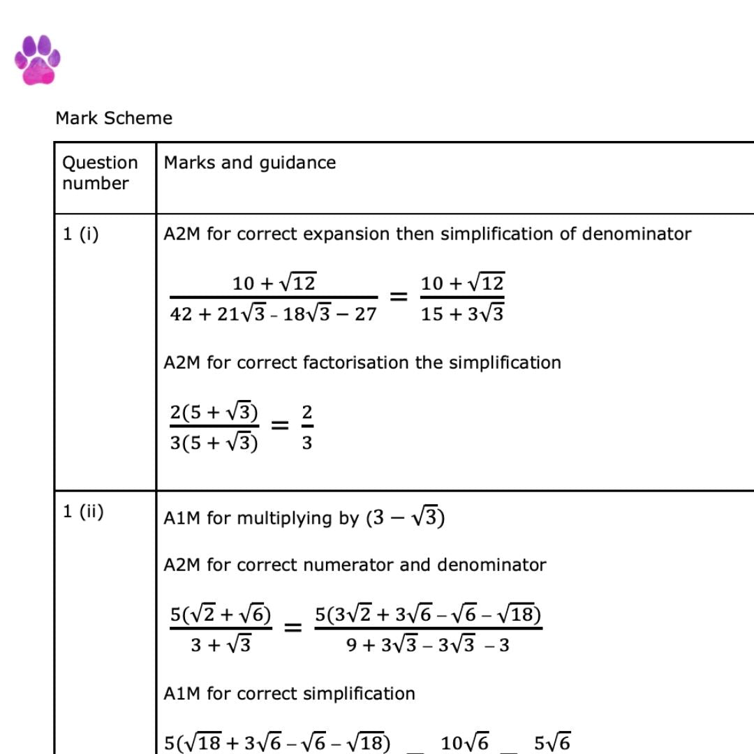 A-Level Maths | Predicted Papers - Primrose Kitten