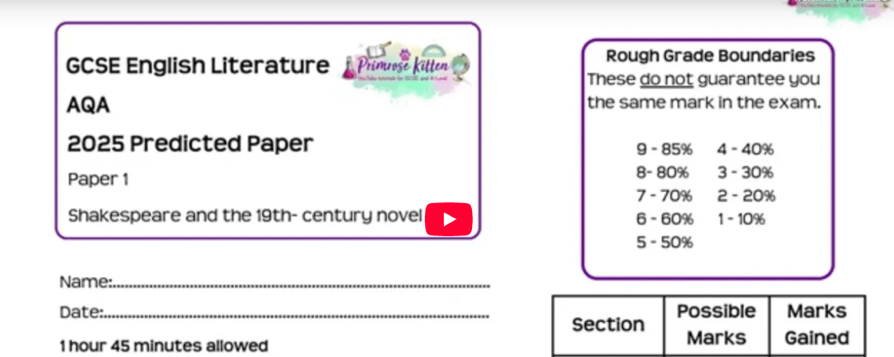 AQA GCSE English Literature | Full Revision Course - Primrose Kitten