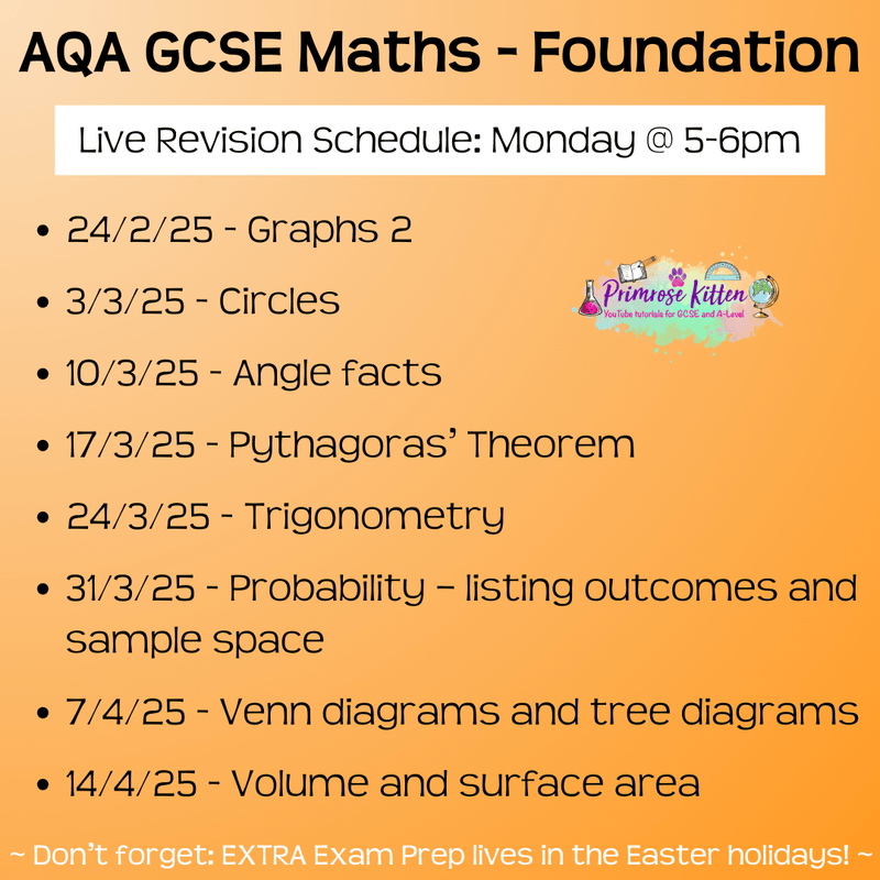 AQA GCSE Maths (FOUNDATION) Exam Masterclass - Primrose Kitten