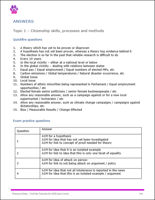 GCSE Citizenship Workbook