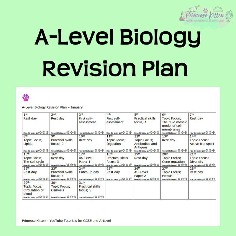 A-Level Biology revision plan