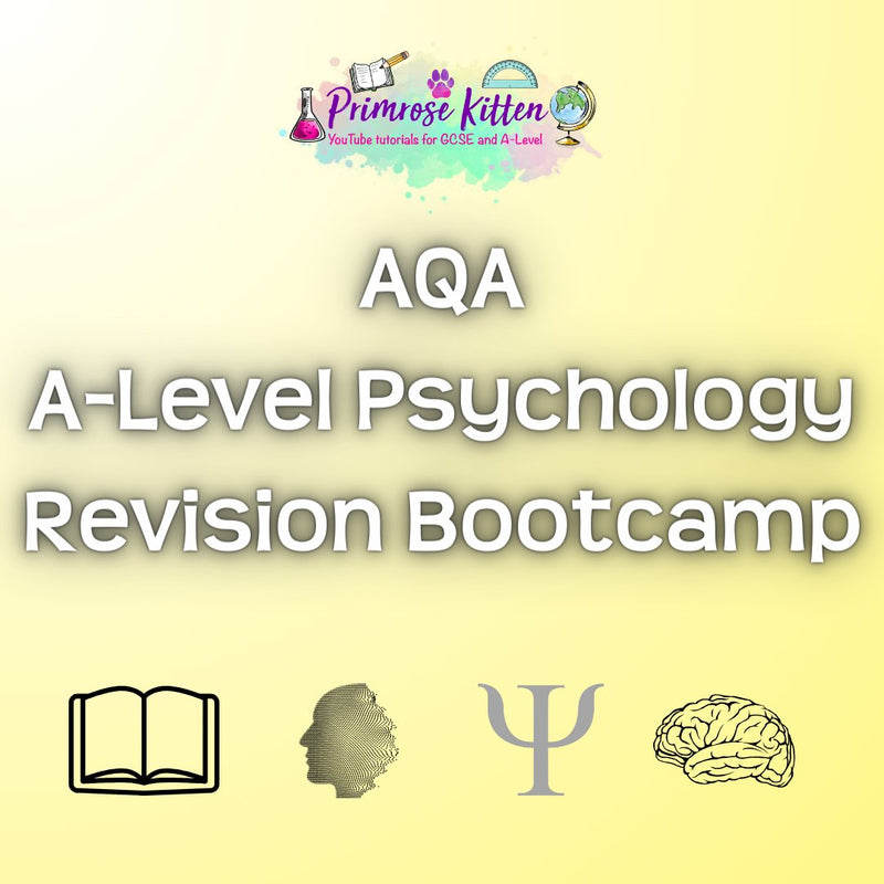 AQA A-Level Psychology Revision Bootcamp - Primrose Kitten