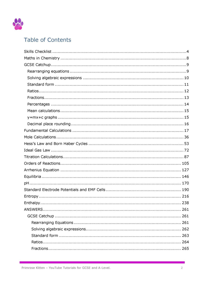 Chemistry: The Maths Bits (An A-Level Chemistry Workbook)