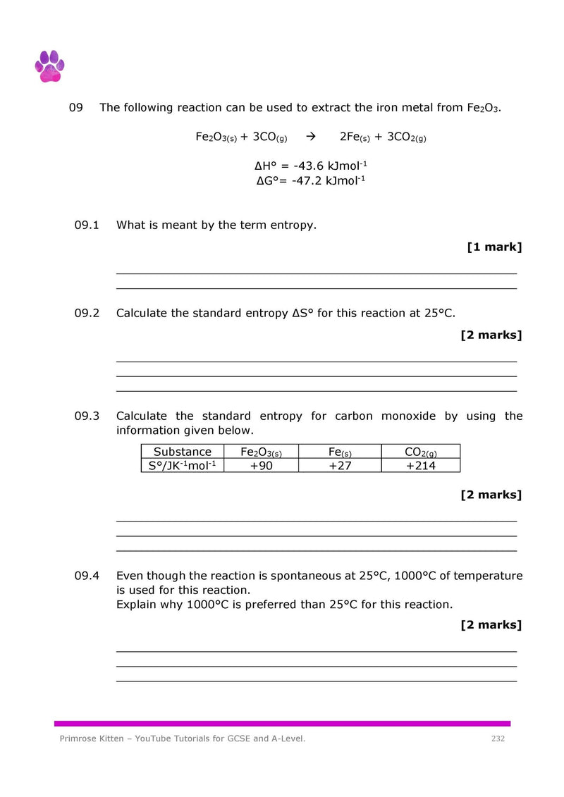 Chemistry: The Maths Bits (An A-Level Chemistry Workbook)