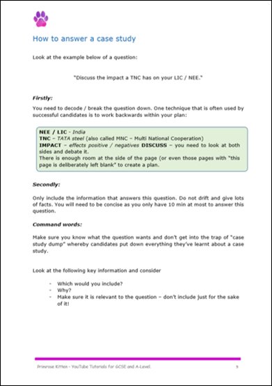 GCSE Geography Case Study Booklet