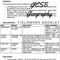 GCSE Geography Fieldwork Guide