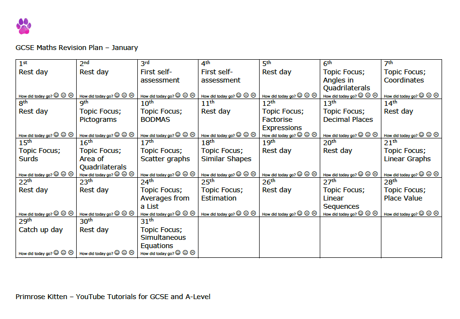 GCSE Maths | Revision plan