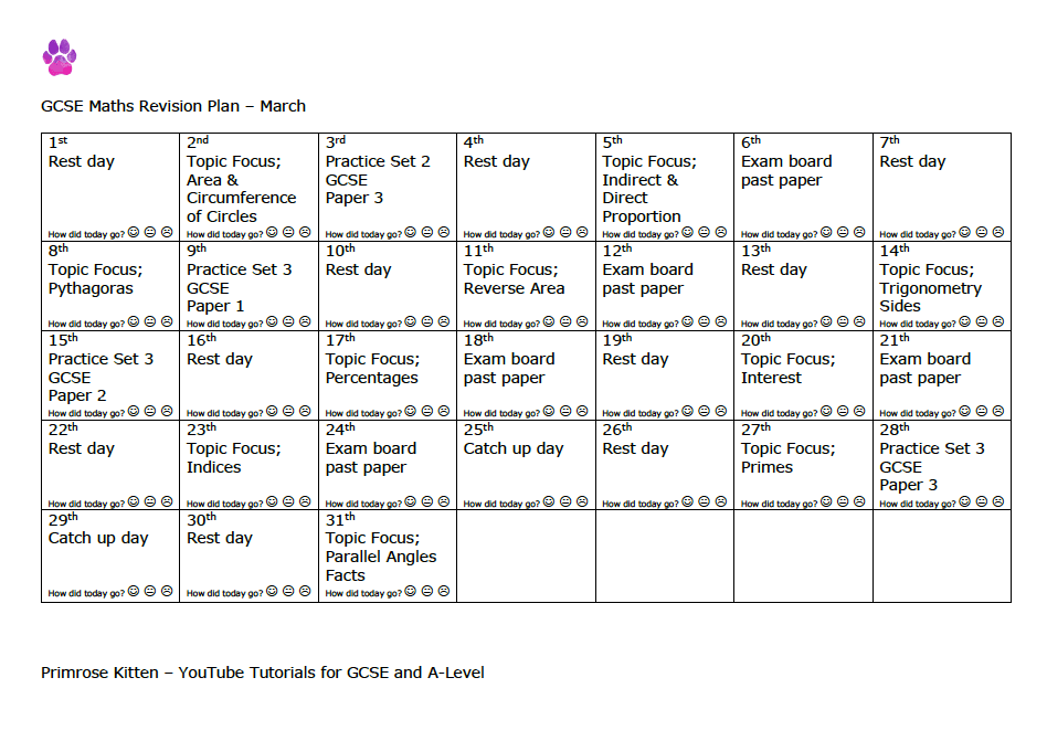 GCSE Maths | Revision plan