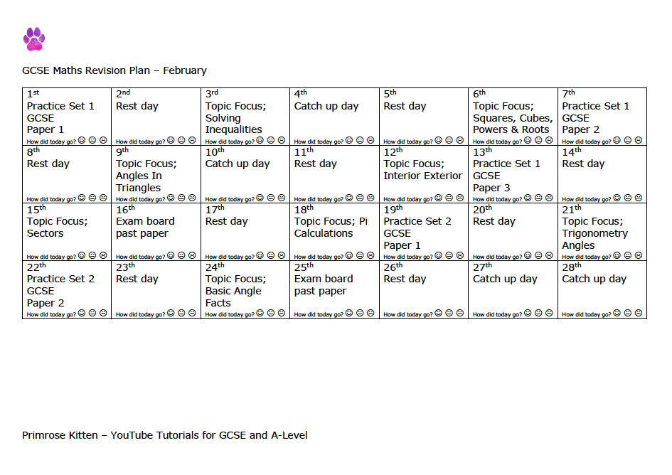 GCSE Maths | Revision plan